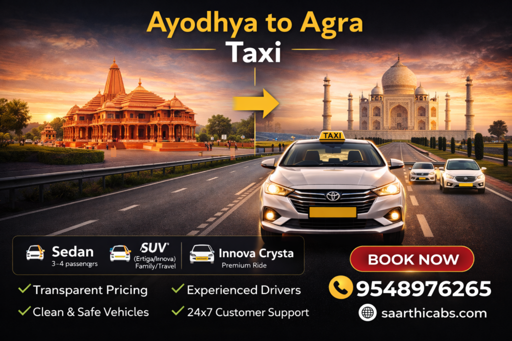 Ayodhya to Agra Taxi