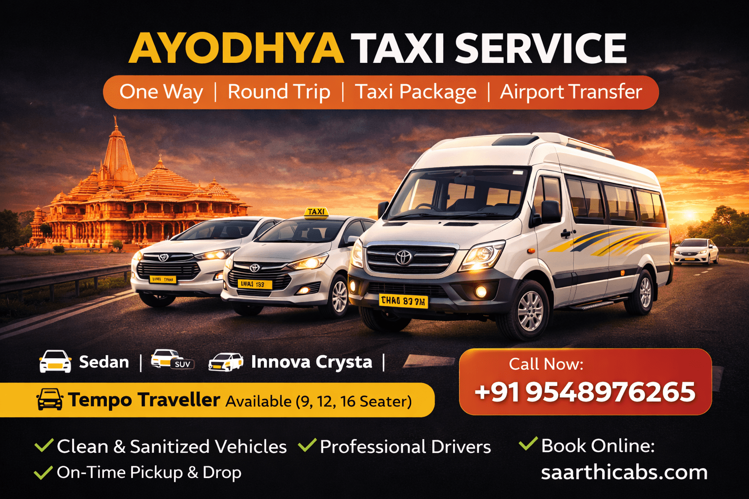 Ayodhya to Chitrakoot Taxi One Way Cab Fare & Booking